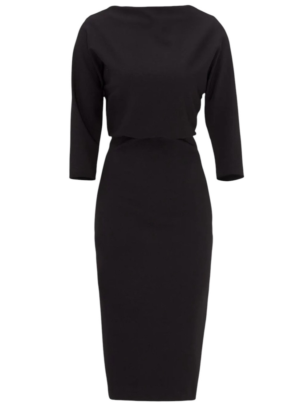 Badgley Mischka Black French Collar Sheath Dress Size Large